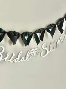 蝴蝶结手工丝带拉花横幅装饰流行布置装饰（长60cm，8个蝴蝶结） - 彩色 - 查看 4