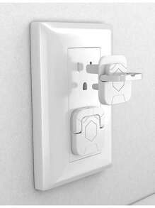 New Child Safety Anti Electric Shock Safety Socket Cover, Baby Safety Power Socket Protection Cover - White - View 6