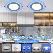CANMEIJIA Led Ceiling Light Downlight Led Dimmable 220V Recessed Ceiling Lamp Round Square Panel Lamp Indoor Lighting Atmosphere Decoration Ceiling Light Creative Concealed Ceiling Light Is Suitable For Living Room/Dining Room/Bar/KTV - Dual Color Panel Light - View 4