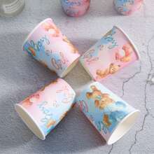 Teddy Bear Gender Reveal Disposable Tableware Set, 7/9 Inch Party Plates, Napkins, Cups, Birthday Party Gifts, Celebration Decorations Disposable Paper Plates, Napkins, Cups, Suitable For Birthday Theme Party Supplies