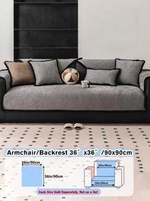 1pc Minimalist Solid Color Chenille Sofa Cover, All Season Universal Anti Slip And Dirt Proof Sofa Protective Cover, Pet-Friendly, Suitable For Bedroom, Office, Living Room, Home Decoration, Fits Various Sofa Types (Armchair, Loveseat, 3-Seater, 4-Seater, Sectional) Couch Cover Sofa Covers Room Decor Living Room Decor - Multicolor - View 21