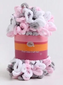 圆形羊毛纱，DIY 甜甜圈耳朵纱，手工编织粗羊毛纱，家居枕头毯围巾纱 - A - 查看 24