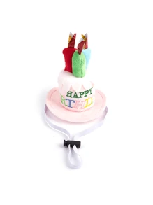 2pcs Pet Birthday Party Birthday Cake, Birthday Hat Decoration Set, Pink, Blue, Gift For Dogs