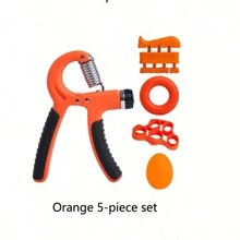 Adjustable Resistance Hand Grip Strengthener, Forearm Exerciser For Muscle Building And Athletic Grip Trainer, Hand Strengthener Tool Kit - 5 Pieces Grip Strength Training Set (Silicone Finger Gripper, Grip Ball, Grip Ring) Gym Accessories