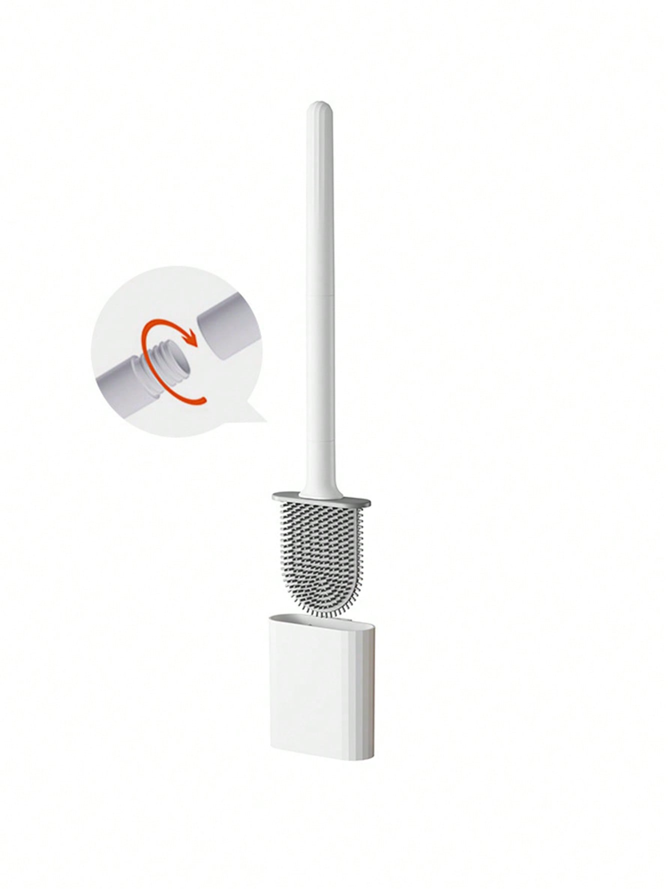 فرشاة مرحاض سيليكون ناعمة بمقبض قابل للفصل – فرشاة...