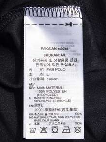 Adidas 男士休闲短袖 Polo 衫，简约领口设计，适合健身、训练、跑步、运动 HR8730 - 黑色 - 查看 8