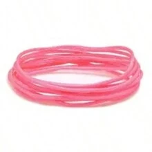 Silk Thread Satin Cord 1mm - 5 Meters Various Colors - Medium Pink - View 1