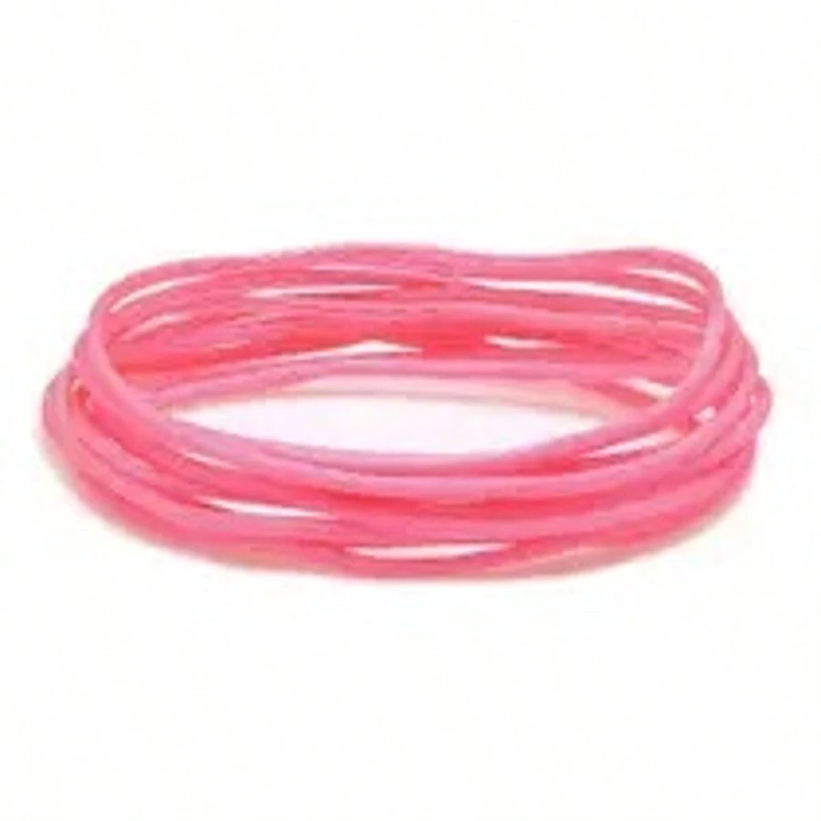 Silk Thread Satin Cord 1mm - 5 Meters Various Colors - Medium Pink - View 1