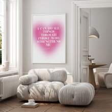 1/3 piezas Imágenes de arte de pared cristiano moderno Impresiones de lienzo con citas bíblicas Póster de citas religiosas de color rosa con estética femenina para decoración de dormitorio, sala de estar o dormitorio universitario Decoración de pared sin marco