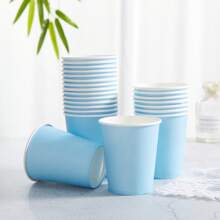 Disposable Sky Blue Plates & Napkins Set, Party Supplies Suitable For 24 Guests, Disposable Paper Plates For Birthdays, Weddings, Parties, Home Picnics