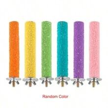 2pcs Random Color Colorful Parrot Standing Stick Bird Claw Stick Creative Reusable Funny Portable Cage Decoration Bird Claw Beak Grinding Bar Standing Stick Parrot Station Pole Bird Supplies Parrot Grinding Stand Claws Cage Accessories - Multicolor - View 10