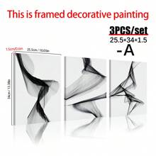 3pcs/Set Nordic Black And White Abstract Art Canvas Posters For Home Decor - Perfect For Hotel, Living Room, Bedroom - Frameless Wall Pictures For Stylish And Elegant Decor, Modern Western Home Decor , Posters For Room, Maximalist Wall Decor , Funky Room Decor Aesthetic, Room Decoration Stuff