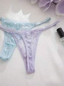 10pcs/Pack Women's Elegant Sexy Lace Thong Panties