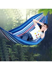 1pc-260CM Thick Canvas Hammock, Outdoor, Home, Travel, Camping Anti-Rollover Outdoor Single Hammock Swing