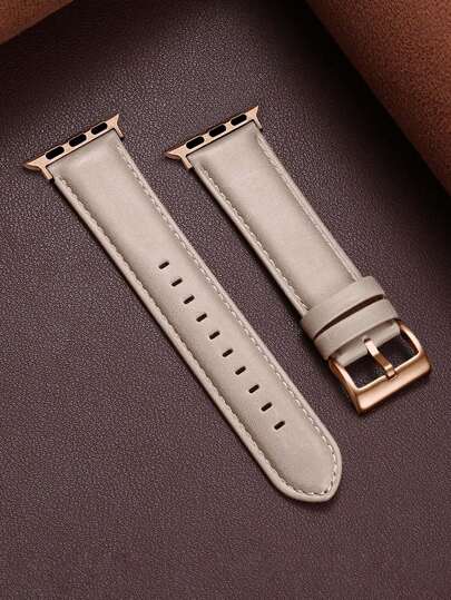 Compatible With Apple Watch Bands, Apricot Comfortable Soft Classic Style Premium Grain Leather Watch Strap Suitable For Apple Watch Ultra 3 2 1 Series S10 S9 S8 S7 S6 S5 S4 S3 S2 S1, Business Fashion Unisex 38mm 40mm 41mm 42mm 44mm 45mm 46mm 49mm, New Global Bestseller