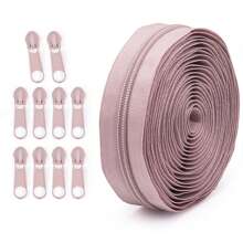 Zíper de 177.16-Polegadas com 10 cursores, Zíper Colorido de Nylon 5#, 20 Opções de Cores, Cursores Correspondentes, Adequado para Roupas, Agasalhos, Bagagem, Bolsas, Artesanato DIY e Mais