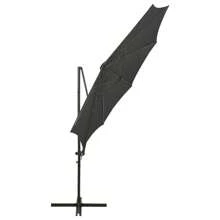 Cantilever Umbrella With LED Lighting 300 Cm Anthracite