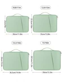 1pc Compatible With IPad Storage Bag Protective Sleeve Tablet Bag 10.8 Inch 12.9 Inch 13 Inch Laptop Liner Bag With Pocket Laptop Bag With Handle Waterproof Multifunctional For Business For Travel For School For College - Pink - View 4