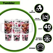 1 件 High Altitude Bull 保温杯，40 盎司不锈钢保温杯，随行杯，双层真空保温旅行杯，个性化设计，双层保温，适合家人和朋友返校礼物 - 彩色 - 查看 9