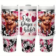 1 件 High Altitude Bull 保温杯，40 盎司不锈钢保温杯，随行杯，双层真空保温旅行杯，个性化设计，双层保温，适合家人和朋友返校礼物 - 彩色 - 查看 3