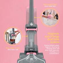 Cordless Anti-Tangle Vacuum Cleaner 2 Speed Control Rechargeable Battery 2-In-1 Crevice Tool Long Nozzle Pet Tool Wall Mount Kit 22.2V Pink - PoleVacuum - View 5
