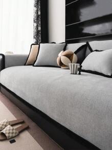 1pc Minimalist Solid Color Chenille Sofa Cover, All Season Universal Anti Slip And Dirt Proof Sofa Protective Cover, Pet-Friendly, Suitable For Bedroom, Office, Living Room, Home Decoration, Fits Various Sofa Types (Armchair, Loveseat, 3-Seater, 4-Seater, Sectional) Couch Cover Sofa Covers Room Decor Living Room Decor - Multicolor - View 5