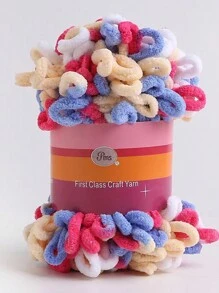 圆形羊毛纱，DIY 甜甜圈耳朵纱，手工编织粗羊毛纱，家居枕头毯围巾纱 - A - 查看 16