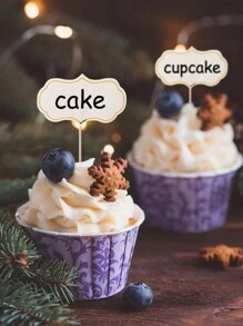50 pezzi di segnaposto per formaggi, etichette per lavagne, bandierine per stuzzichini, decorazioni per torte, adatti per feste di matrimonio, compleanni e buffet