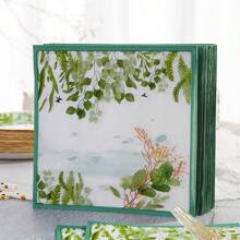 Bộ đồ dùng tiệc lá khuynh diệp, bao gồm đĩa giấy lá khuynh diệp 7/9 inch, cốc giấy dùng một lần, khăn giấy, đồ trang trí phòng tắm khuynh diệp và đồ trang trí sinh nhật màu xanh lá cây xô thơm, đồ dùng dùng một lần - Nhiều màu - Xem 5