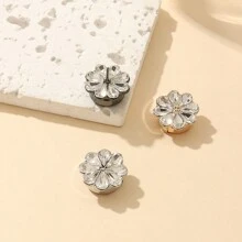 1 件优雅耀眼的水钻衬衫袖扣，花朵女式衬衫装饰纽扣，高端奢华服装纽扣，情人节和新年礼物，可全年佩戴。 - 花朵 - 查看 8