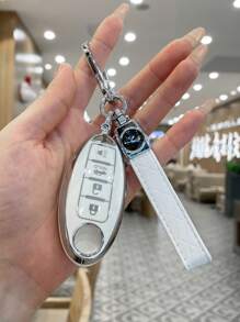 日产钥匙链保护套 4 键 - 柔软 TPU 适用于日产 Altima、Sentra、Maxima、Rogue、Armada、Pathfinder 和 INFINITI 智能遥控器，完美礼物 - 均碼 - 查看 13
