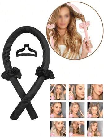 Set van 4 krultangen. Herbruikbare krultang zonder warmte met haarclips, Slouchy Natural Soft Wave DIY krultangstylingtools, Krultang zonder warmte 's nachts met haarband, Krultang zonder warmte voor het slapen, Krultang met grote golven, Haarstylingtools met hoofdband en slaapmuts, Haarrollers, Krullen zonder warmte, Krultang, Haarproducten en accessoires voor kapperssalons, Beauty, Reisbenodigdheden, Terug naar school, Reisbenodigdheden voor op reis, Haaraccessoires voor vrouwen