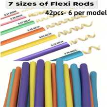42pcs/Set Flexible Curling Rods Hair Twist Flexi Rods Hair Curlers Set Twist Foam Hair Rollers DIY No Heat Hair Rods Rollers For Short Long Hair