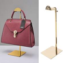 2 Pack Metal Adjustable Handbag Display Stand Holder Hanging Bag Rack For Retail Store, Tabletop Display Shelves Organizer Storage For Home, Gold Handbag Stand - Gold - View 6