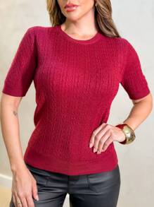 PREMIUM Women's Textured Modal Blouse - Red - View 1
