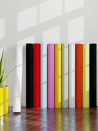 1 Roll Thick Frosted White, Black, Red, Yellow, Pink, Blue, Green, Beige Solid Color, Modern And Simple Style, Suitable For Home Decoration, Kitchen Cabinets, Tables, Chairs, Room Backgrounds, Home Renovation, DIY, Waterproof, Stain Resistant, Easy To Clean, Self-Adhesive, Peel And Paste Wallpaper, Wall Stickers, Wallpaper Wall Stickers,Renovation Stickers Peel Wall Panels,Wall Paper, Wallpapers,Spring Decoration Items Refresh Your Home,Rama Decoration Stickers Room Decor Wall Decor