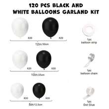 120pcs Black And White Latex Balloon Wreath Set, Suitable For Weddings, Valentine's Day, Birthdays, Pop Parties, Graduation Ceremonies, Family Gatherings, And Bachelor Parties