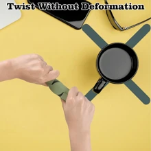 1 件可折叠硅胶三脚架，防滑、耐热、防水折叠垫，可折叠十字设计，适用于杯子、盘子、碗、热菜和平底锅