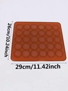 1 pieza Tapete de Silicona para Hornear con 30 Agujeros, Lámina de Hornear de Silicona Redonda para Macarrones