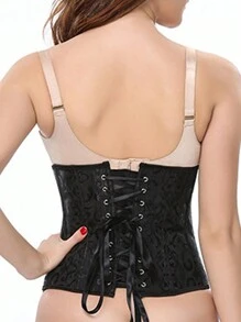 1pc Women's Waist Shaper Corset-Style Corset, Body Sculpting Shapewear Tight Fitting Brassierewomen Corset Belt Accessories For Ladies For Dress Western Cowboy Cowgirl Country Wear Vintage Black Belt - Black - View 10