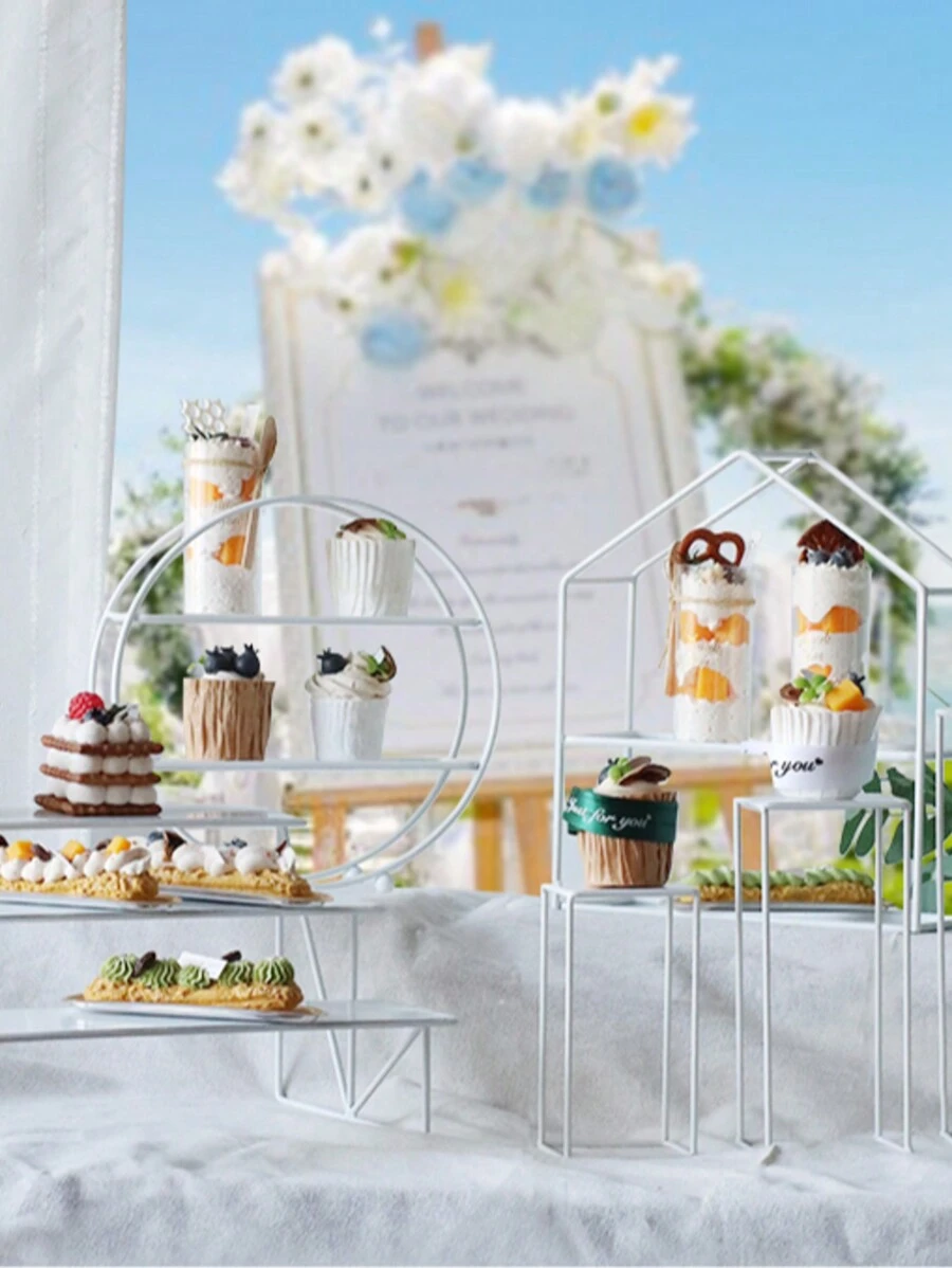 Présentoir à Gâteaux LUCKDANO, Plateau De Service Avec Dôme Doré, Base Métal, Plateau En Acier Inoxydable Et Acrylique, Pour Desserts, Salades, Buffet