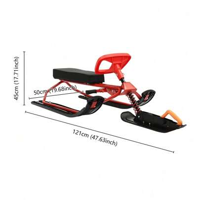Winter Sport Ski Sled Board Snow Sled Snow Racer Sled With Steering Wheel