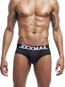 JOCKMAIL 4 件套男士透气网眼三角内裤，舒适柔软内衣，适合健身、运动、家居穿着 - 彩色 - 查看 2