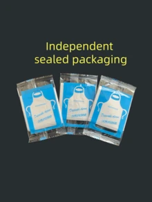 100 Pieces Of Disposable Thickened Aprons, Kitchen Waterproof And Oil-Proof Aprons, Suitable For Dinner Parties, Children's Painting - Multicolor - View 5