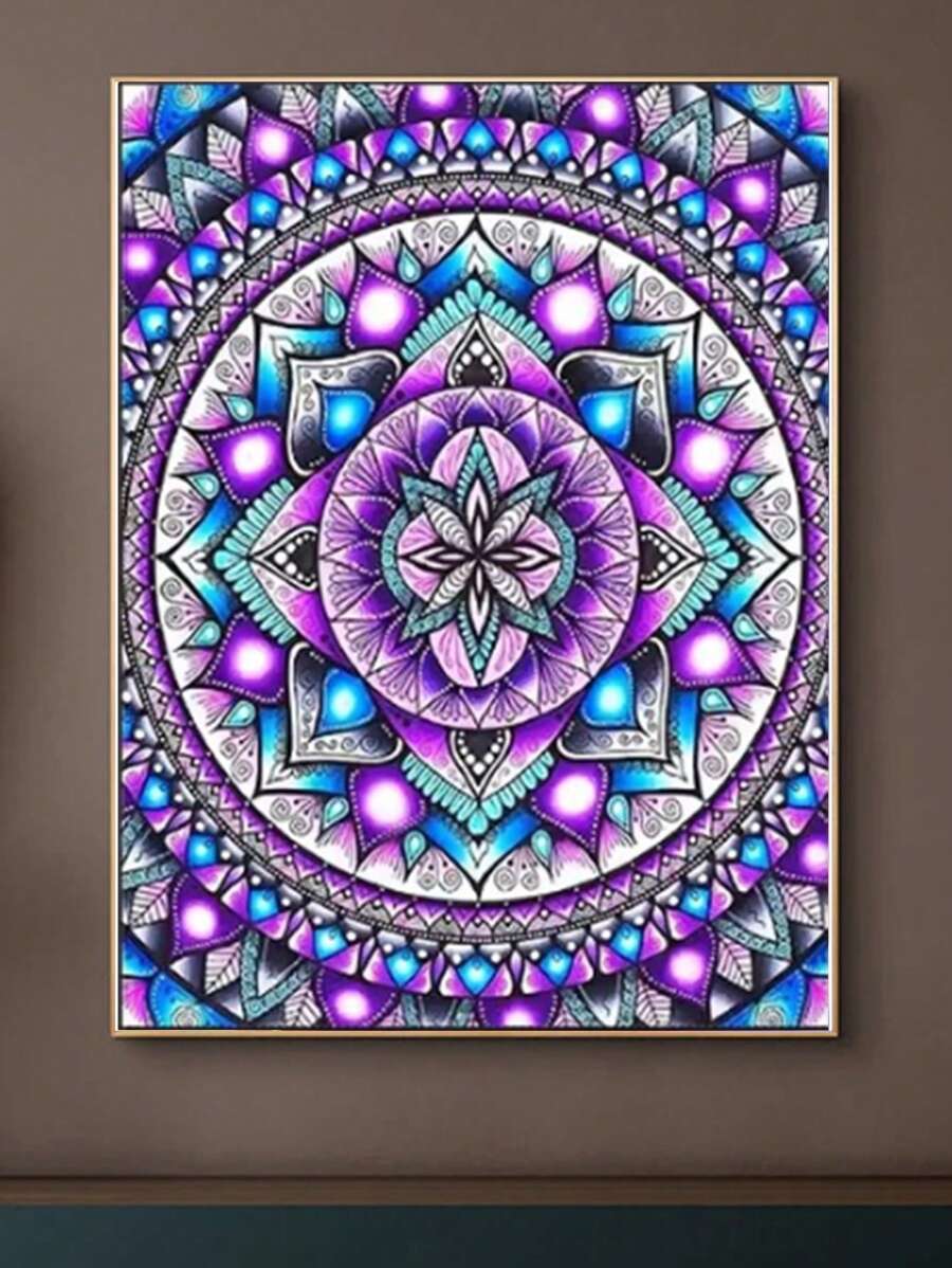 5D Diamond Painting Kit With Mandala Flower Pattern, New DIY Diamond Embroidery Mosaic Decorative Home Art Gifts Birthday Graduation Diamond Painting Diamond Art