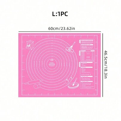 1pc Kneading Mat - Non-Stick, Easy To Clean - Blue/Purple/White/Pink Options, Convenient Cleaning, Suitable For Cookie, Dough, Cake Baking, Essential Baking Tool For Chinese Pastries, Great For Christmas, Easter, Thanksgiving