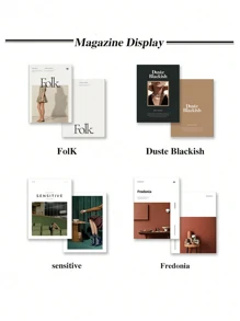 1Set European And American Magazine Albums, Ins Style Photo Props, 24-Page Poster Photo Props, Model Photography Background Paper, Nordic Ins Props