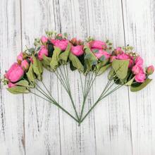 1 Bunch/3 Bunches Artificial Peony & Assorted Flowers For Wedding Bouquet, Classroom/Home/Office/Garden/Party Decor, Birthday Celebration Gifts Graduation