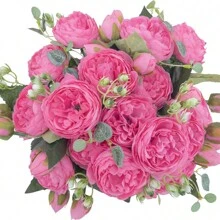 1 Bunch/3 Bunches Artificial Peony & Assorted Flowers For Wedding Bouquet, Classroom/Home/Office/Garden/Party Decor, Birthday Celebration Gifts Graduation