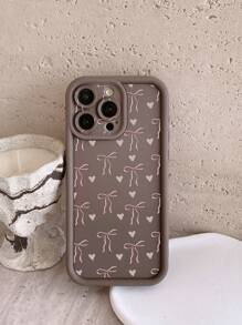 1 carcasă de telefon cu design în formă de inimă, rezistentă la șocuri, culoare maro cafea, pentru cameră, compatibilă cu 11 Pro Max/12 Pro Max/13 Pro Max/14 Pro Max/15 Pro Max/16 Plus/16 Pro Max, Galaxy A55/A15/S24 Ultra, Redmi, OPPO/Realme, VIVO, Infinix, Honor, OnePlus, impermeabilă, anti-cădere, rezistentă la zgârieturi